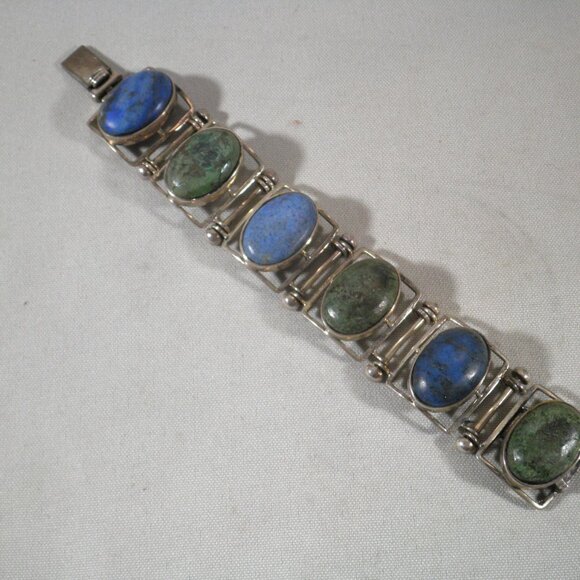 Vintage Southwest Native American Women's Sterling 925 Silver Link Bracelet - Picture 2 of 6